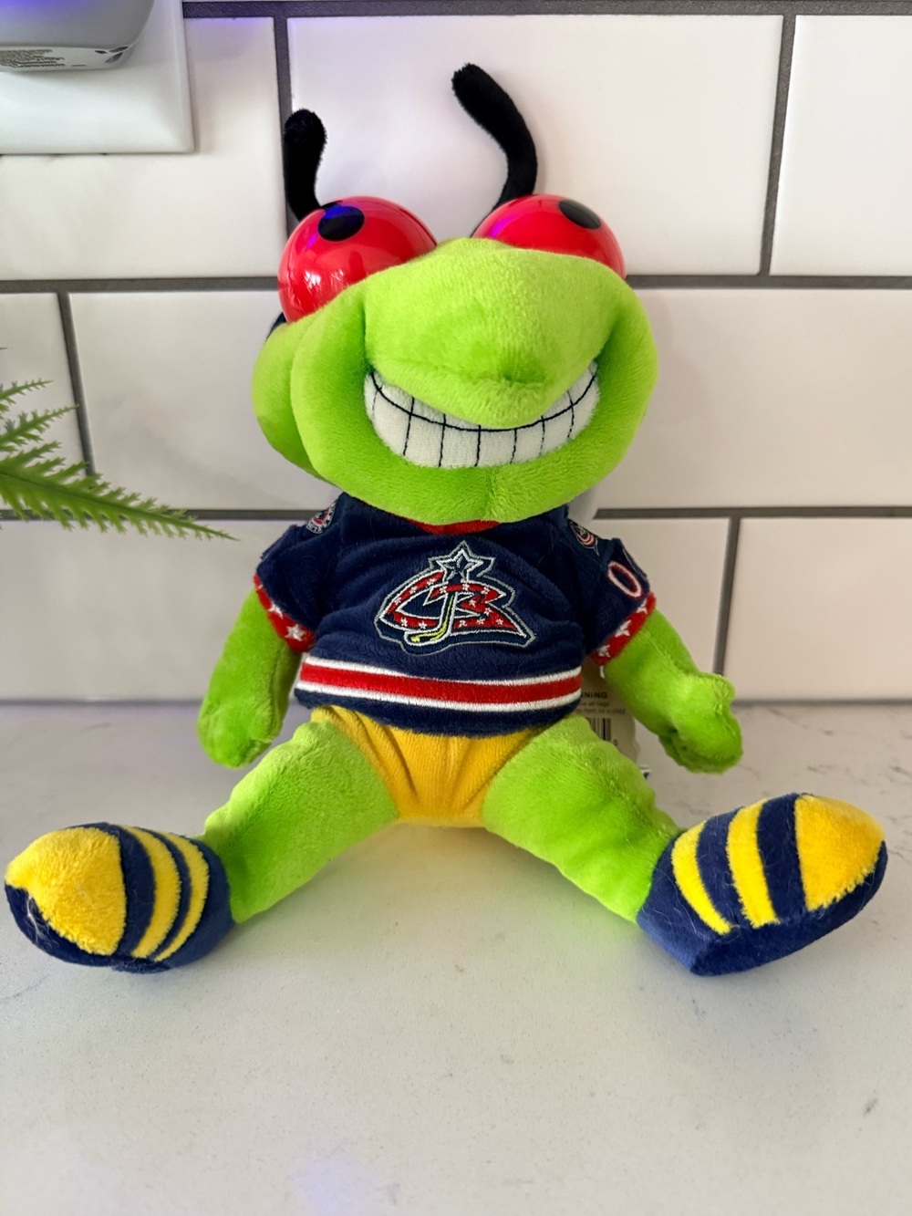 NWT Columbus Blue Jackets NHL Stinger Mascot Plush 12" Team Ice Beans FOCO